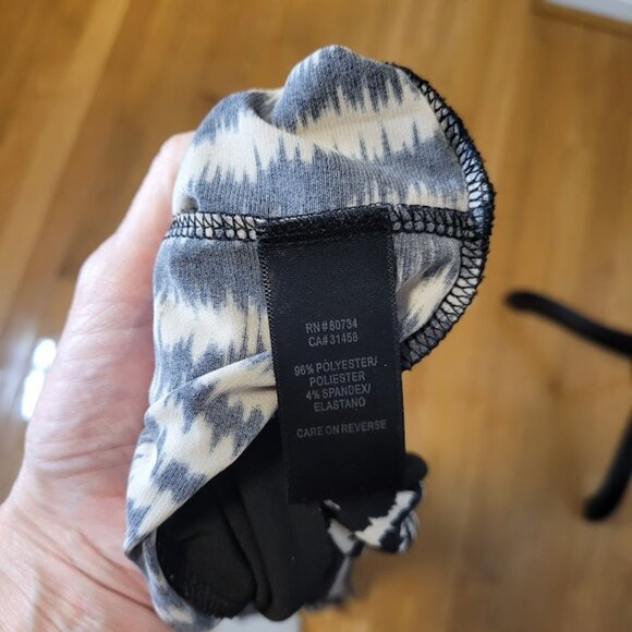 Max and Cleo Black Brown & Cream Geometric Print Sleeveless Dress Size L - Picture 5 of 5